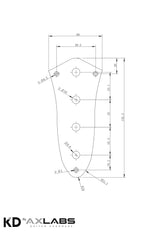 KD By AxLabs Steel J-Bass Style Control Plate, 4-Hole Mount - AxLabs